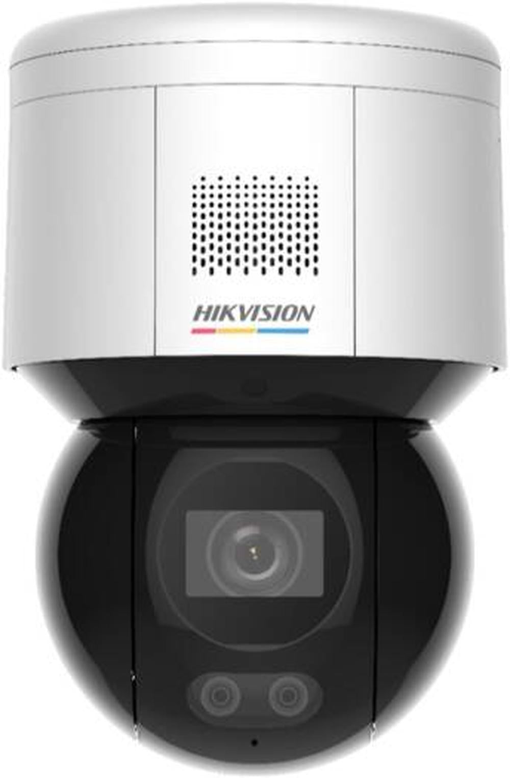 Hikvision 3" 4 MP ColorVu Mini PT Dome Network Camera, 1/1.8" Progressive Scan CMOS Sensor, 4mm Focal Length, F1.0 Aperture, Video Tampering, Motion Detection, White | DS-2DE3A400BW-DE(F1)(T5)