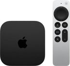 Apple TV 4K 2022, Stream TV/Movies over WiFi/ Ethernet, A15 Bionic, 128GB Storage, Up to 4K with Dolby Vision & HDR10+, Works with Thread Mesh Networks, Apple TV+, Netflix, Live TV, Black | MN893LL/A