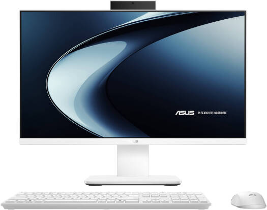 ASUS V400 All-in-One Desktop Computer, 24" FHD LED Touch Display, Intel Core i7-13620H, 8GB RAM 512GB SSD, Intel UHD Graphics, English Wireless Keyboard, No OS, White | 90PT03X1-M05KW0