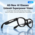 Sightflow Smart AI Camera Glasses, 8MP Photochromic Uv-Protection Lenses, 160+ Languages Real-Time Translation, Bluetooth Audio, Hands-Free Photo & Video Capture, Button Touch Control, for Travel Outdoor Daily Use, Compatible with Ios & Android