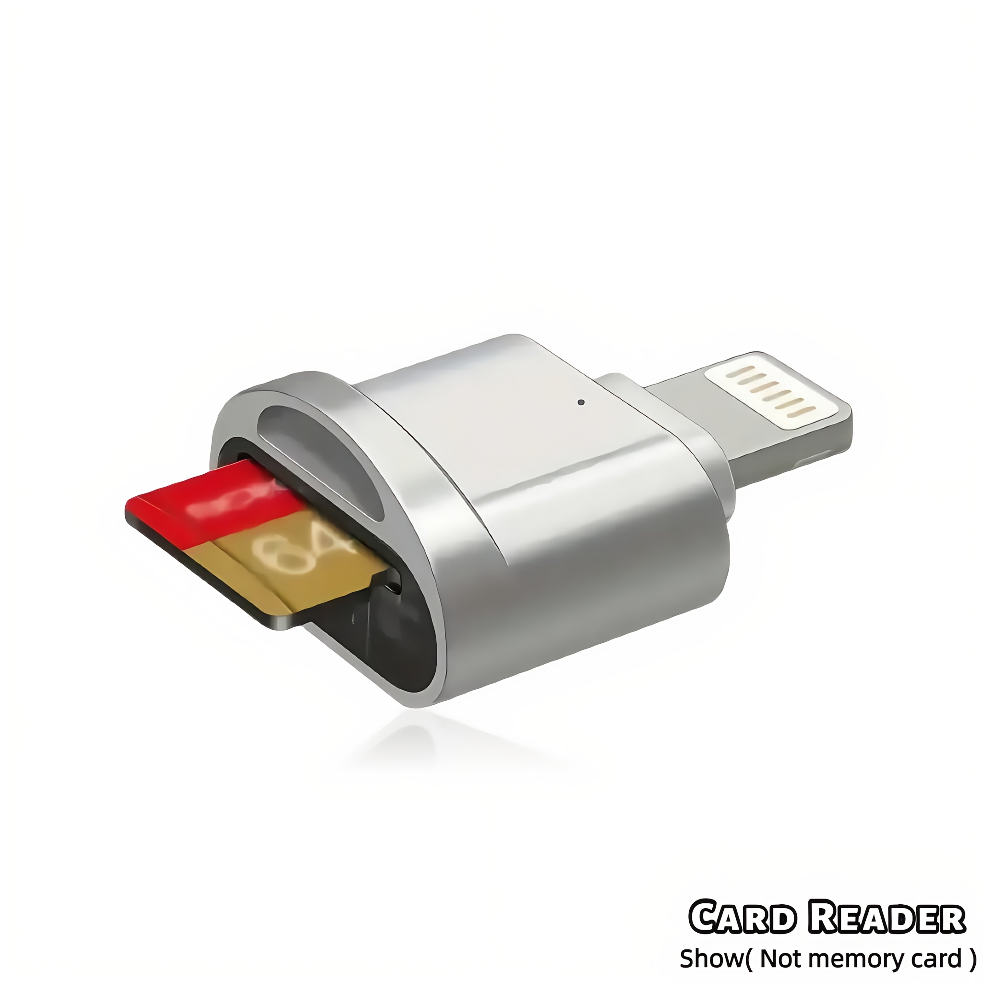 Lightning Card Reader, Compatible with iPhone 14/13/12 and iPad, 8-Pin Lightning OTG Port, Supports SD/TF Card Storage Expansion