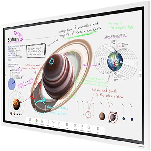 SAMSUNG Flip Pro WMB Interactive Display with Skill Tech Rotating Mobile Stand, 55" 4K UHD VA 60Hz Display, IR Touch Technology, Built-In Cable Management, White | LH55WMBWBGCXUE / SH 046RMS