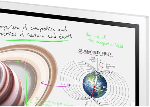 SAMSUNG Flip Pro WMB Interactive Display with Skill Tech Rotating Mobile Stand, 55" 4K UHD VA 60Hz Display, IR Touch Technology, Built-In Cable Management, White | LH55WMBWBGCXUE / SH 046RMS