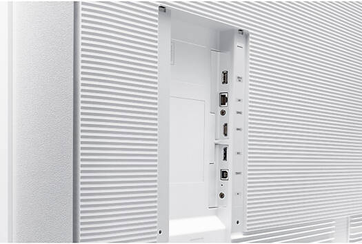 SAMSUNG Flip Pro WMB Interactive Display with Skill Tech Rotating Mobile Stand, 55" 4K UHD VA 60Hz Display, IR Touch Technology, Built-In Cable Management, White | LH55WMBWBGCXUE / SH 046RMS