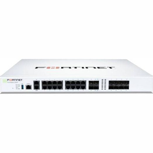Fortinet FortiGate-200F SD-WAN Network Gateway, 1 Year 24x7 FortiCare & FortiGuard Unified Threat Protection, 18 GE RJ45 Ports, 8 GE SFP Slots, 4 10GE SFP+ Ports, White | FG-200F-BDL-950-36