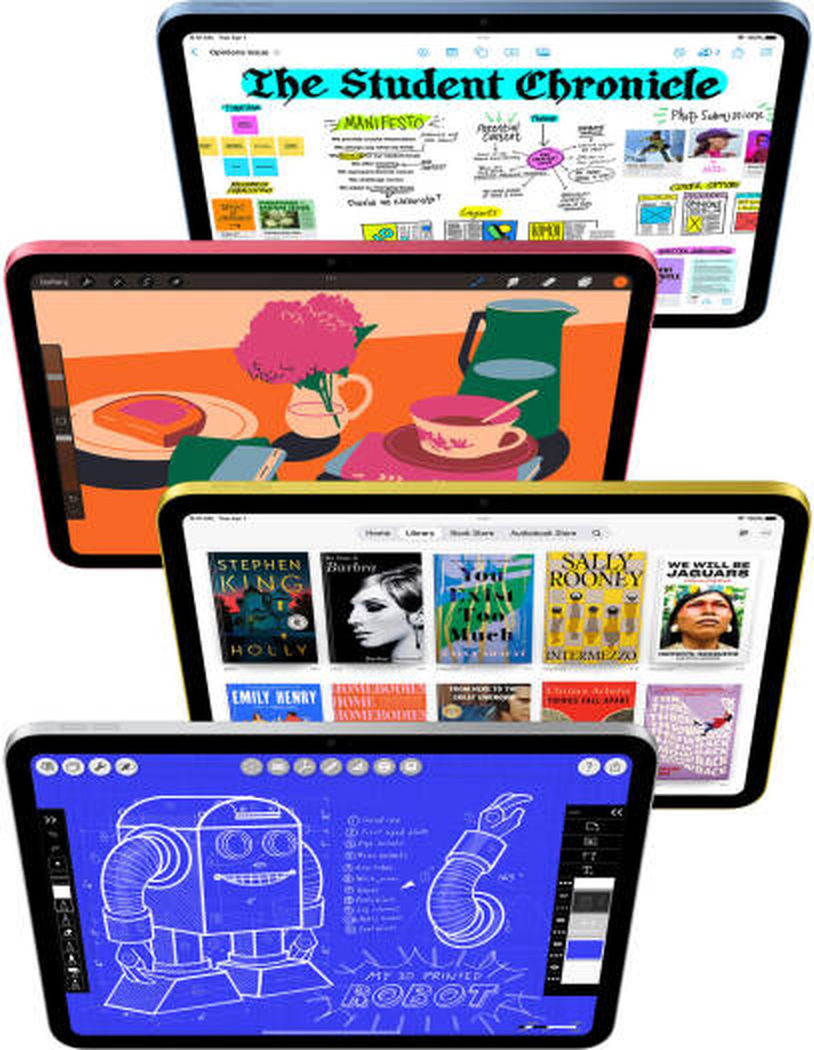 Apple iPad, 11" Liquid Retina Display, A16 Chip, 5 Core CPU, 4 Core GPU, 16 Core Neural Engine, 256GB Storage, 12MP Rear & Front Camera, Touch ID, Wi-Fi Only, INTL Version, Silver | MD4G4LL/A