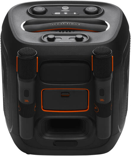 JBL PartyBox Encore 2 Portable Party Speaker with 2 Wireless Mics, Powerful JBL Pro Sound, AI Sound Boost, Dynamic Light Show, 15H Battery, IPX4 Splashproof, Auracast Pairing | JBLPBENCORE22MIC