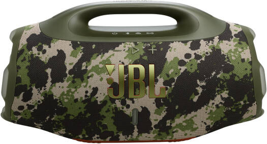 JBL Boombox 4 Portable Bluetooth Speaker, 2x 65W RMS Woofer Power, 37Hz - 20kHz Frequency Response, Two Bast Boost Settings, Up to 28 Hours Playing Time, IP68 Waterproof & Dustproof, Squad | BMBX-4