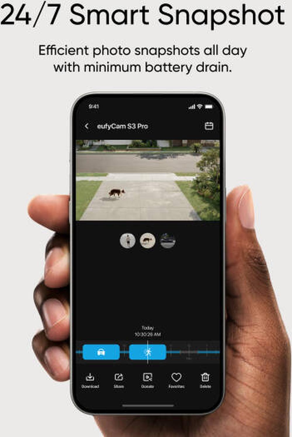 Eufy Cam S3 Pro 4-Cam Kit, 4K MaxColor Vision Night View, SolarPlus 2.0 Forever Power, Radar+PIR Motion Detection, HomeBase S380, IP67-Rated Protection, Works with HomeKit, Alexa, Google | T88943W1