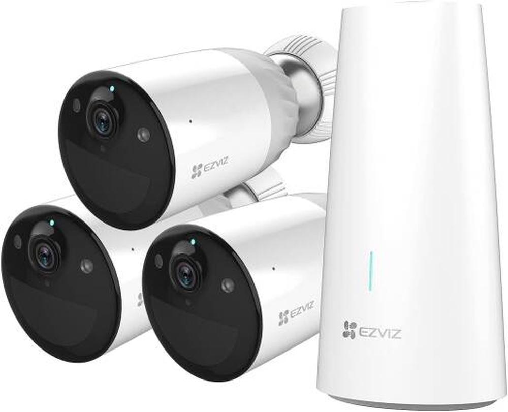 EZVIZ BC1 WiFi Outdoor Camera,1080p Security Camera CCTV with 365 Days Battery Life, Color Night Vision, PIR Motion, Smart Human Detection, 2 Way Audio, Alexa & Google Assistant, White | CS-BC1-B3