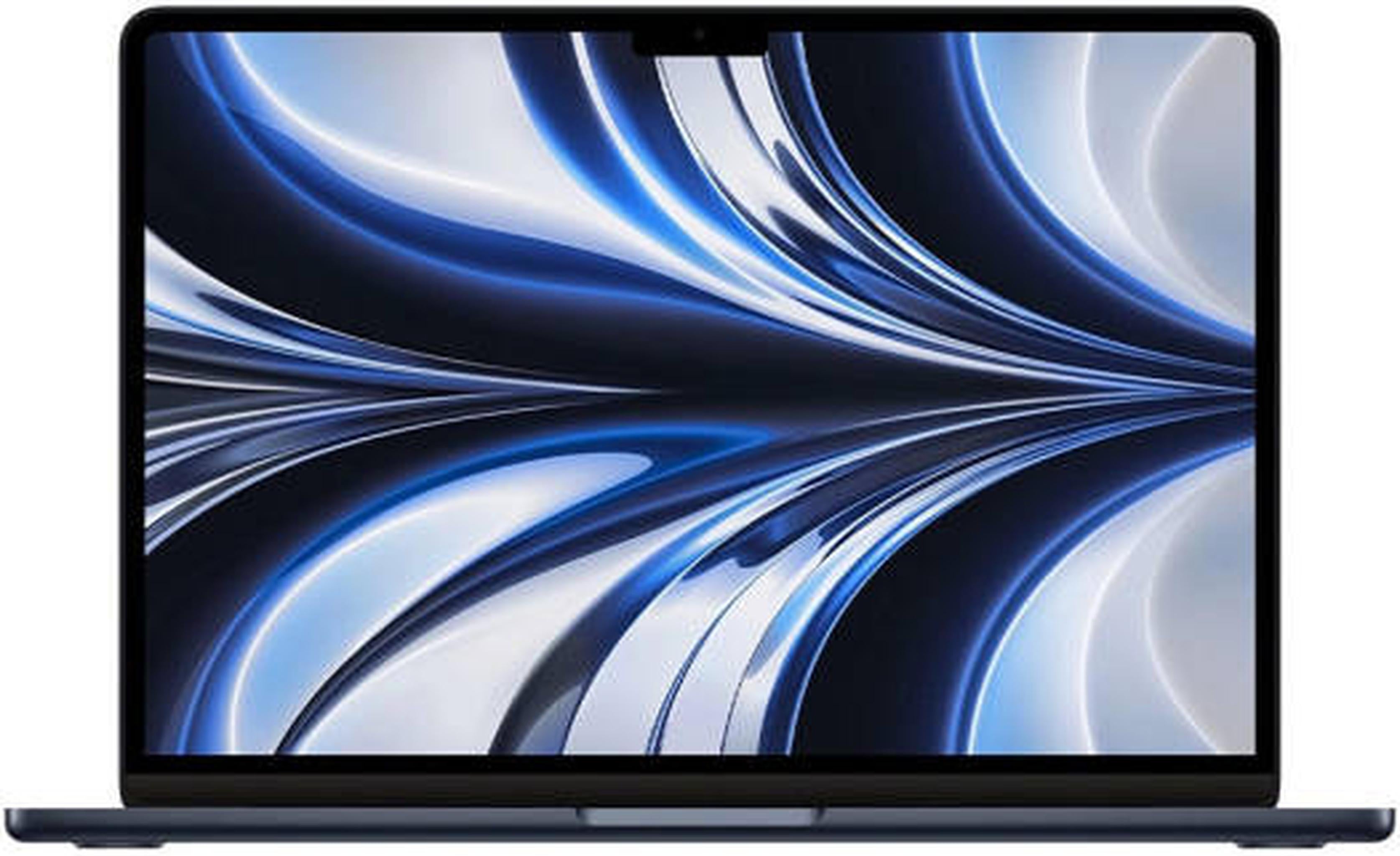 Apple MacBook Air 13.6" Laptop, IPS Liquid Retina Display, M2 Chip, 8 Core CPU, 8 Core GPU, 16GB RAM, 256GB SSD, Backlit English Keyboard, Touch Trackpad, Touch ID, Midnight | Z160001TT / MC7X4HN/A