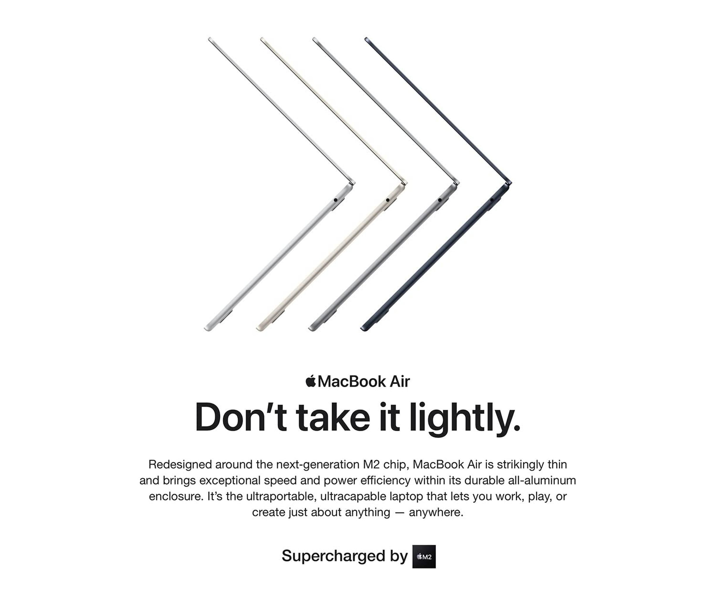 Apple MacBook Air 13.6" Laptop, IPS Liquid Retina Display, M2 Chip, 8 Core CPU, 8 Core GPU, 16GB RAM, 256GB SSD, Backlit English Keyboard, Touch Trackpad, Touch ID, Midnight | Z160001TT / MC7X4HN/A