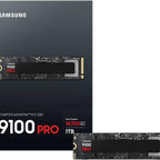 SAMSUNG 9100 PRO PCIe 5.0 NVMe M.2 Internal SSD, 1TB Capacity, V-NAND TLC Type, Up to 14,700 MB/s Sequential Read & Up to 13,300 MB/s Sequential Write, TRIM & SMART Support | MZ-VAP1T0BW