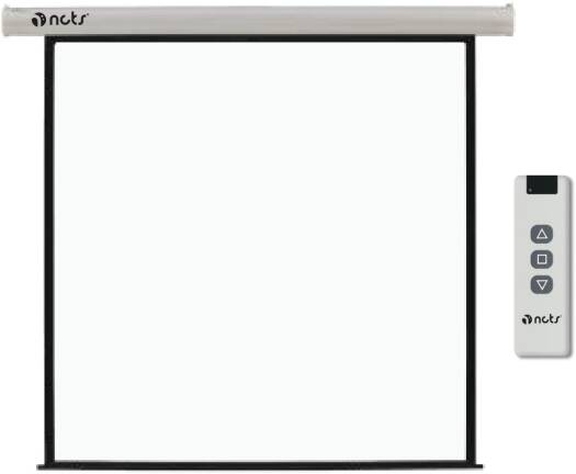 NCTS E180 E Series Electrical Control Projection Screen, 1.8 x 1.8M Size, Adjustable Height, Matte Screen Surface, Motorized Screen Control, Includes Infrared (IR) Remote | NCTS-E180
