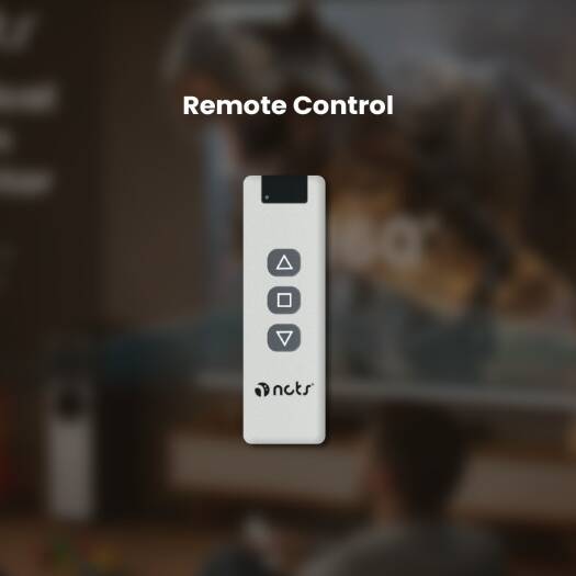 NCTS E180 E Series Electrical Control Projection Screen, 1.8 x 1.8M Size, Adjustable Height, Matte Screen Surface, Motorized Screen Control, Includes Infrared (IR) Remote | NCTS-E180