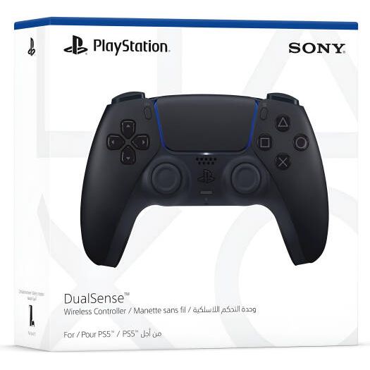 Sony PlayStation 5 DualSense Wireless Controller, Haptic Feedback & Adaptive Triggers, Bluetooth, Built-in Mic, Headset Jack & Speaker, Built-in Battery & USB Type-C, Midnight Black | M-Black