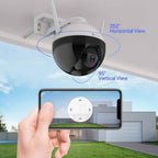Ezviz C8C Outdoor Pan/Tilt Camera, FHD 1080P Resolution, Motorized Pan & Tilt 360° Visual Coverage, AI-Powered Person Detection, Color Night Vision, IP65 Dust & Water Protection, White/Black | CS-C8C
