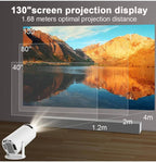 HY300 Ultra HD Smart Projector, 4K Video Resolution, 200 ANSI, Wi-Fi Connectivity, Bluetooth, Compatible With Android/iOS/Windows/TV Stick/HDMI/USB/Audio 3.5, White | HY300