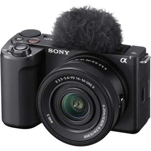 Sony ZV-E10 II Mirrorless Camera with 16-50mm Lens, 26MP APS-C Exmor R CMOS Sensor, 3.0" Touchscreen LCD, Vertical Support, 759-Point Fast Hybrid Phase Detection, Black | ZV-E10 II