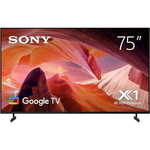Sony BRAVIA 75 Inch TV 4K UHD LED Smart Google TV, KD,75X80L 2023 Model, UAE Version