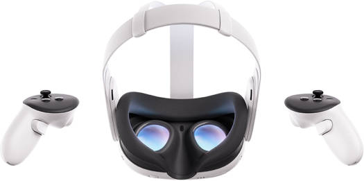 Meta Quest 3 Advanced VR Headset, 2064x2208 Resolution Per Eye, 512GB Storage, Ring-Free Touch Plus Controllers, Adjustable Strap,TruTouch Haptic Feedback, 3D Spatial Audio, White | 899-00583-01