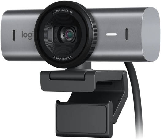 Logitech MX Brio 4K Ultra HD Collaboration & Streaming Webcam, Advanced Autofocus Type, 8.5MP Sony STARVIS Image Sensor, Glass Lens, Dual Beamforming Microphone, 4x Digital Zoom, Graphite | 960-001559